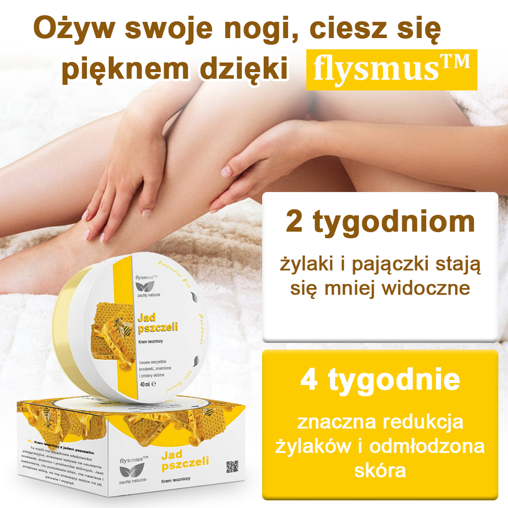 ✅flysmus™ Krem leczniczy z jadem pszczelim🐝: Leczenie egzemy, łuszczycy, trądziku, trądziku różowatego, infekcji grzybiczych, brodawek🐝