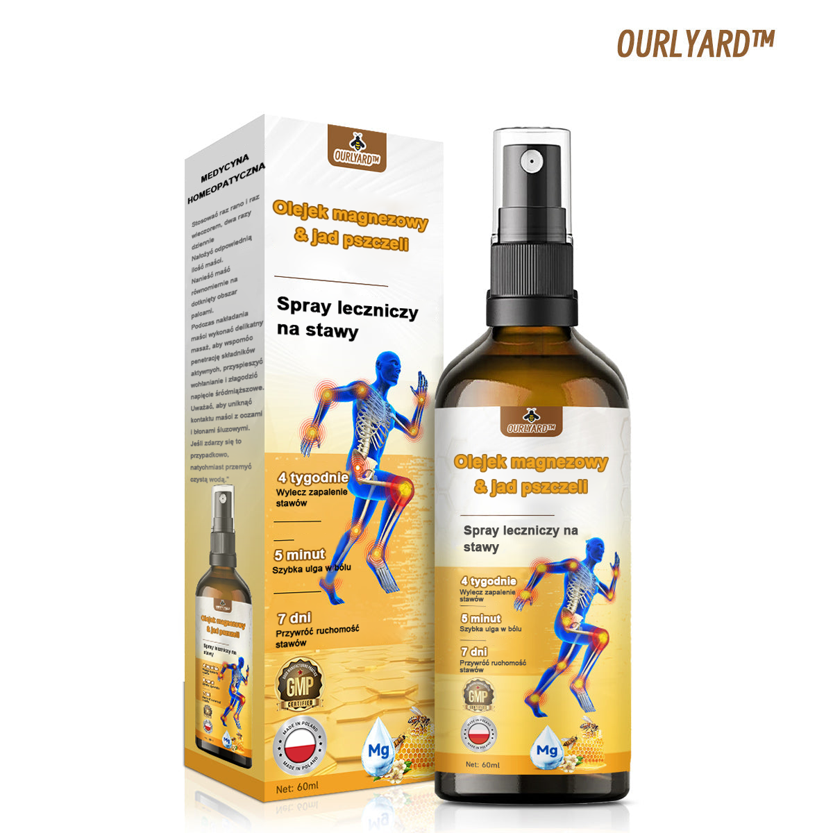 ✅Oficjalny sklep: Ouryard™ Olej magnezowy i miód w sprayu do naprawy stawów👨⚕️Zatwierdzony przez Polską Agencję Leków, Wyrobów Medycznych i Produktów Biologicznych (URPL)🔥🔥