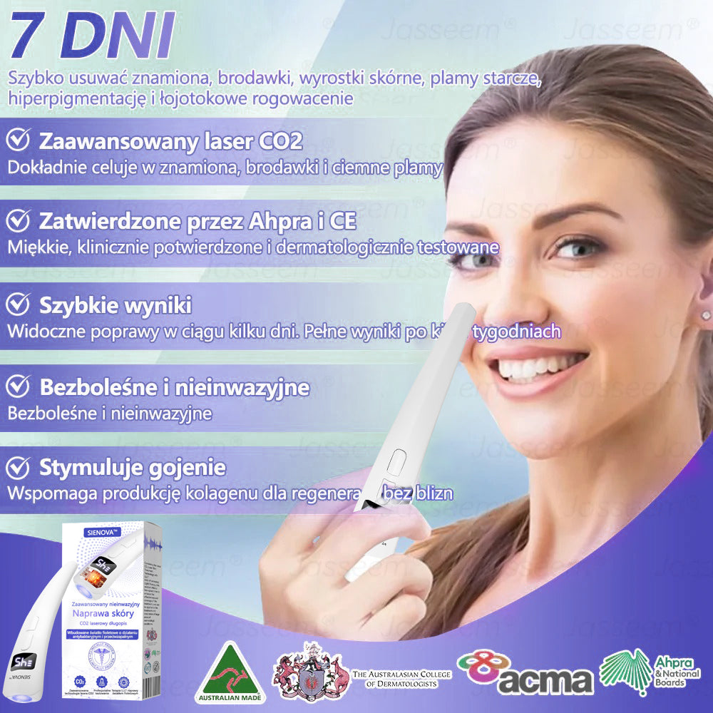 SIE𝖭𝖮𝖵𝖠™ Zaawansowany nieinwazyjny laser CO₂ do naprawy skóry 🎉 (Delikatnie usuwa brodawki, znamiona, plamy starcze i narośla skórne – bez bólu, bez zamieszania!)🔥
