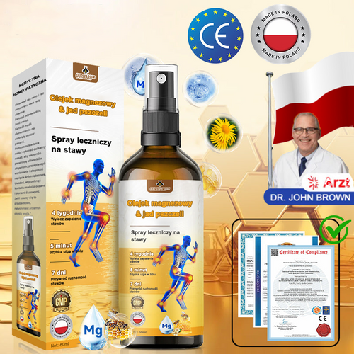 ✅Oficjalny sklep: Ouryard™ Olej magnezowy i miód w sprayu do naprawy stawów👨⚕️Zatwierdzony przez Polską Agencję Leków, Wyrobów Medycznych i Produktów Biologicznych (URPL)🔥🔥