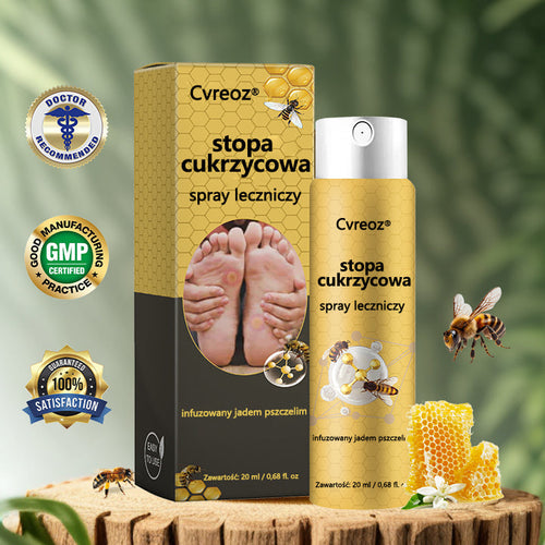 Cvreoz® Leczniczy spray do stóp cukrzycowych- zawiera jad pszczeli, który przyspiesza gojenie i zapobiega infekcjom!🌿🌿