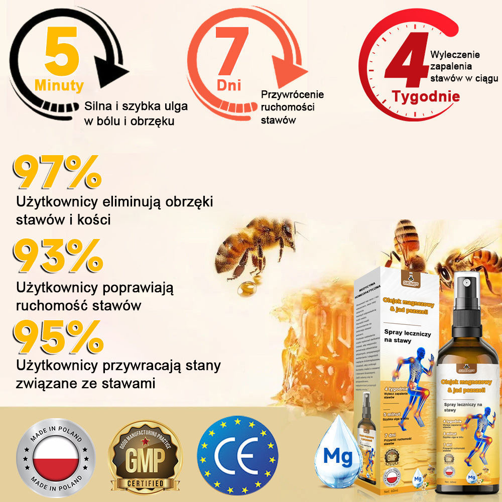✅Oficjalny sklep: Ouryard™ Olej magnezowy i miód w sprayu do naprawy stawów👨⚕️Zatwierdzony przez Polską Agencję Leków, Wyrobów Medycznych i Produktów Biologicznych (URPL)🔥🔥