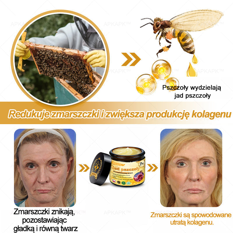 ΑPΚΑPK™ Jad Pszczoły Kompleksowy Krem🥇pomaga w leczeniu problemów skórnych, takich jak: zmarszczki, blizny, plamy pigmentacyjne, rozstępy, trądzik, łuszczyca, egzema, zmiany skórne, podrażnienia, stany zapalne i inne problemy skórne🔥🔥