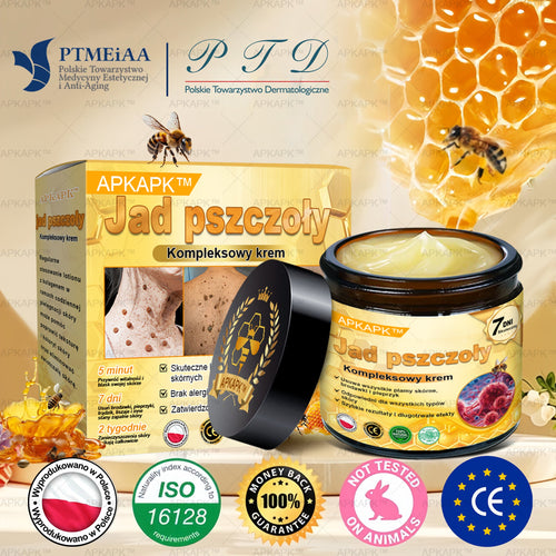 ΑPΚΑPK™ Jad Pszczoły Kompleksowy Krem🥇pomaga w leczeniu problemów skórnych, takich jak: zmarszczki, blizny, plamy pigmentacyjne, rozstępy, trądzik, łuszczyca, egzema, zmiany skórne, podrażnienia, stany zapalne i inne problemy skórne🔥🔥