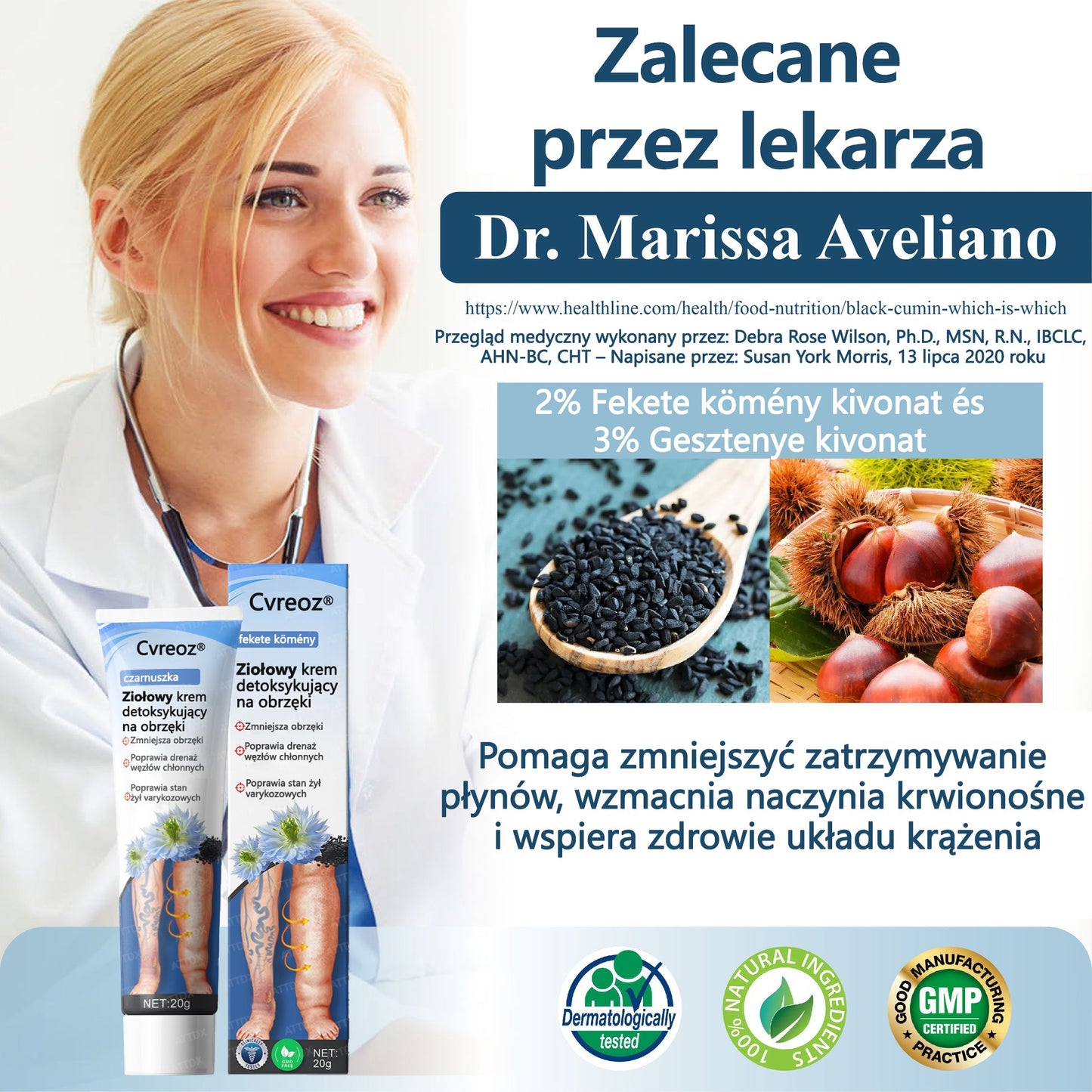 💧💧ATTDX® Krem ziołowy łagodzący obrzęki z czarnuszką💧💧