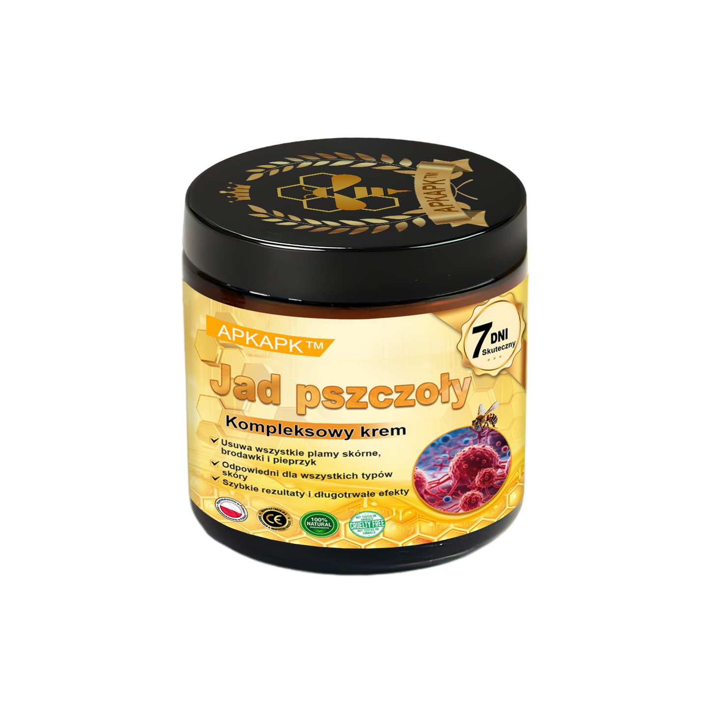ΑPΚΑPK™ Jad Pszczoły Kompleksowy Krem🥇pomaga w leczeniu problemów skórnych, takich jak: zmarszczki, blizny, plamy pigmentacyjne, rozstępy, trądzik, łuszczyca, egzema, zmiany skórne, podrażnienia, stany zapalne i inne problemy skórne🔥🔥