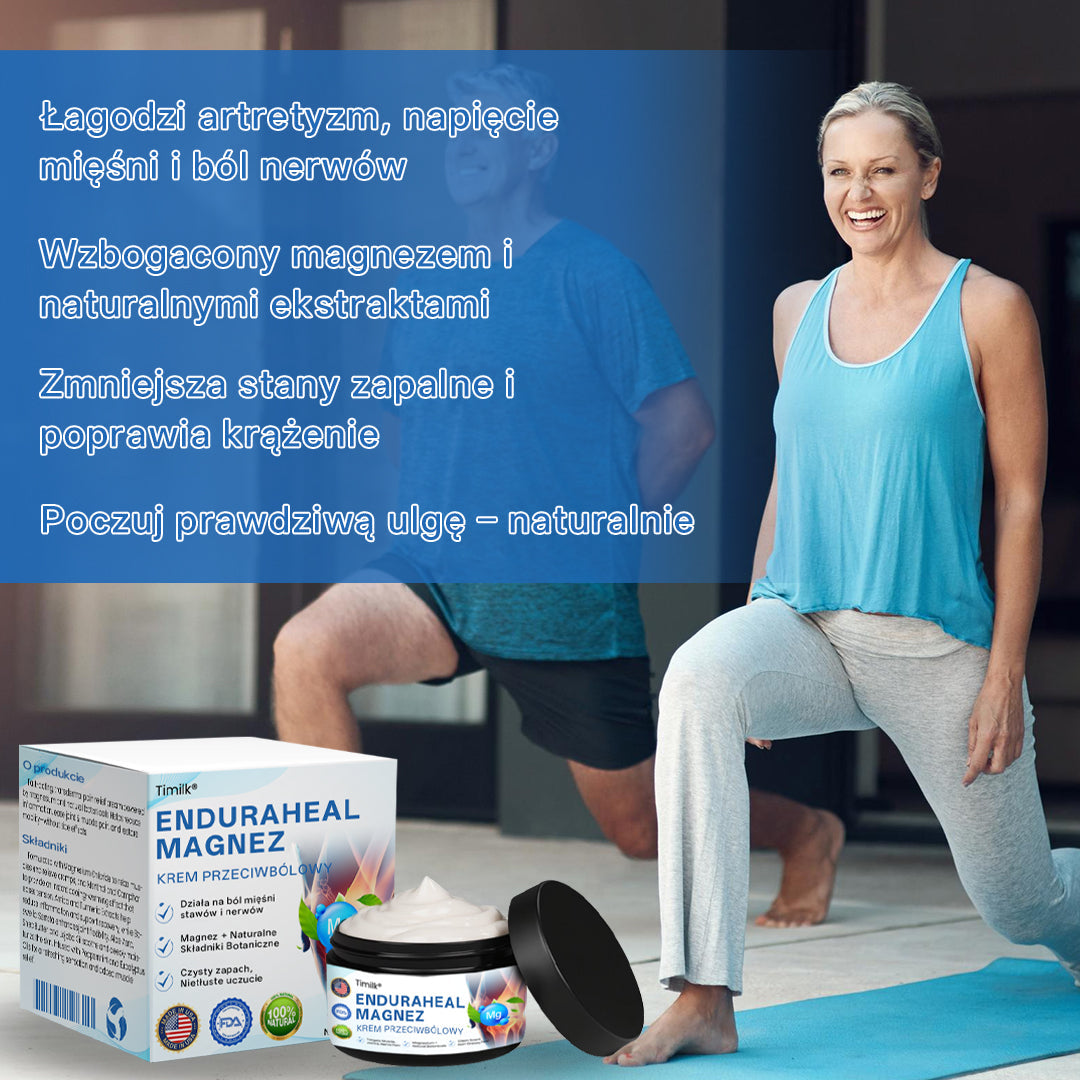 Timilk® EnduraHeal magnezowy krem przeciwbólowy (na zapalenie stawów, neuropatie, reumatyzm, urazy sportowe i nie tylko)🔥🔥🔥