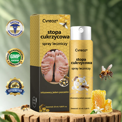 Cvreoz® Leczniczy spray do stóp cukrzycowych- zawiera jad pszczeli, który przyspiesza gojenie i zapobiega infekcjom!🌿🌿