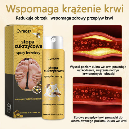 Cvreoz® Leczniczy spray do stóp cukrzycowych- zawiera jad pszczeli, który przyspiesza gojenie i zapobiega infekcjom!🌿🌿