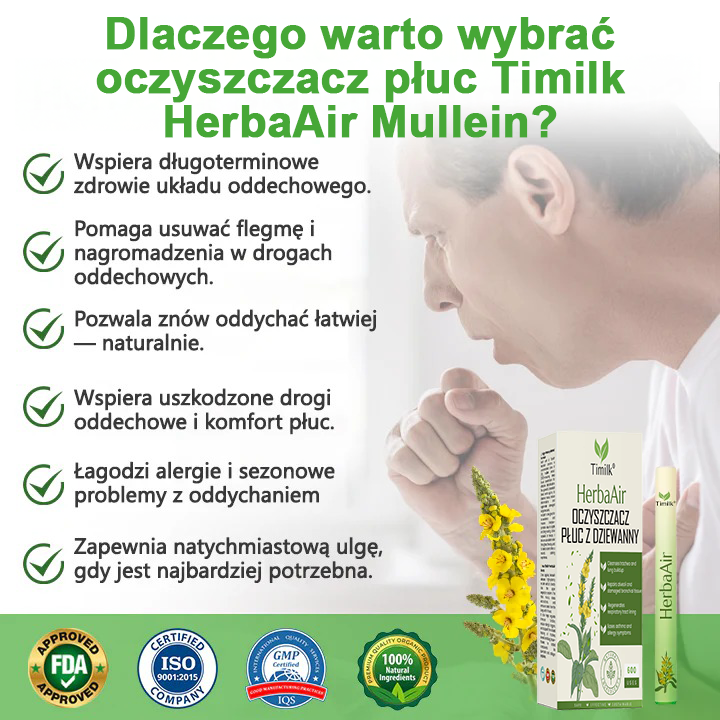 Timilk® HerbaAir Oczyszczacz Płuc z Dziewanny 💖