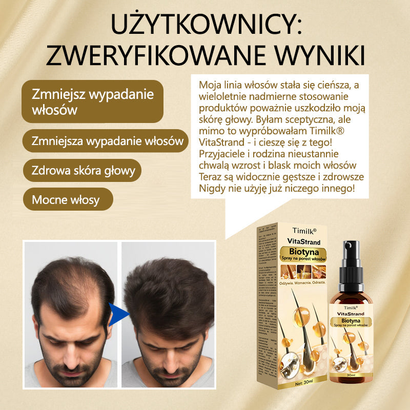 Timilk® VitaStrand Biotin Hair Growth Spray✅ ✅Gęste, lśniące włosy w zaledwie kilka tygodni🔥🔥🔥🔥