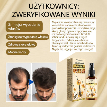 Timilk® VitaStrand Biotin Hair Growth Spray✅ ✅Gęste, lśniące włosy w zaledwie kilka tygodni🔥🔥🔥🔥