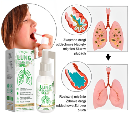 ☘️[Oficjalny sklep flagowy marki]👨‍⚕️𝐌𝐈𝐐𝐈𝐊𝐎® Zaawansowany spray do oczyszczania płuc(☘️Zalecane przez ekspertów od płuc)☘️