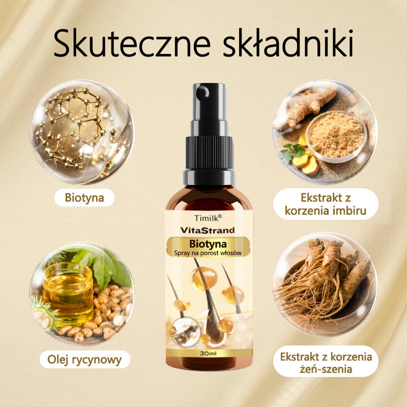 Timilk® VitaStrand Biotin Hair Growth Spray✅ ✅Gęste, lśniące włosy w zaledwie kilka tygodni🔥🔥🔥🔥