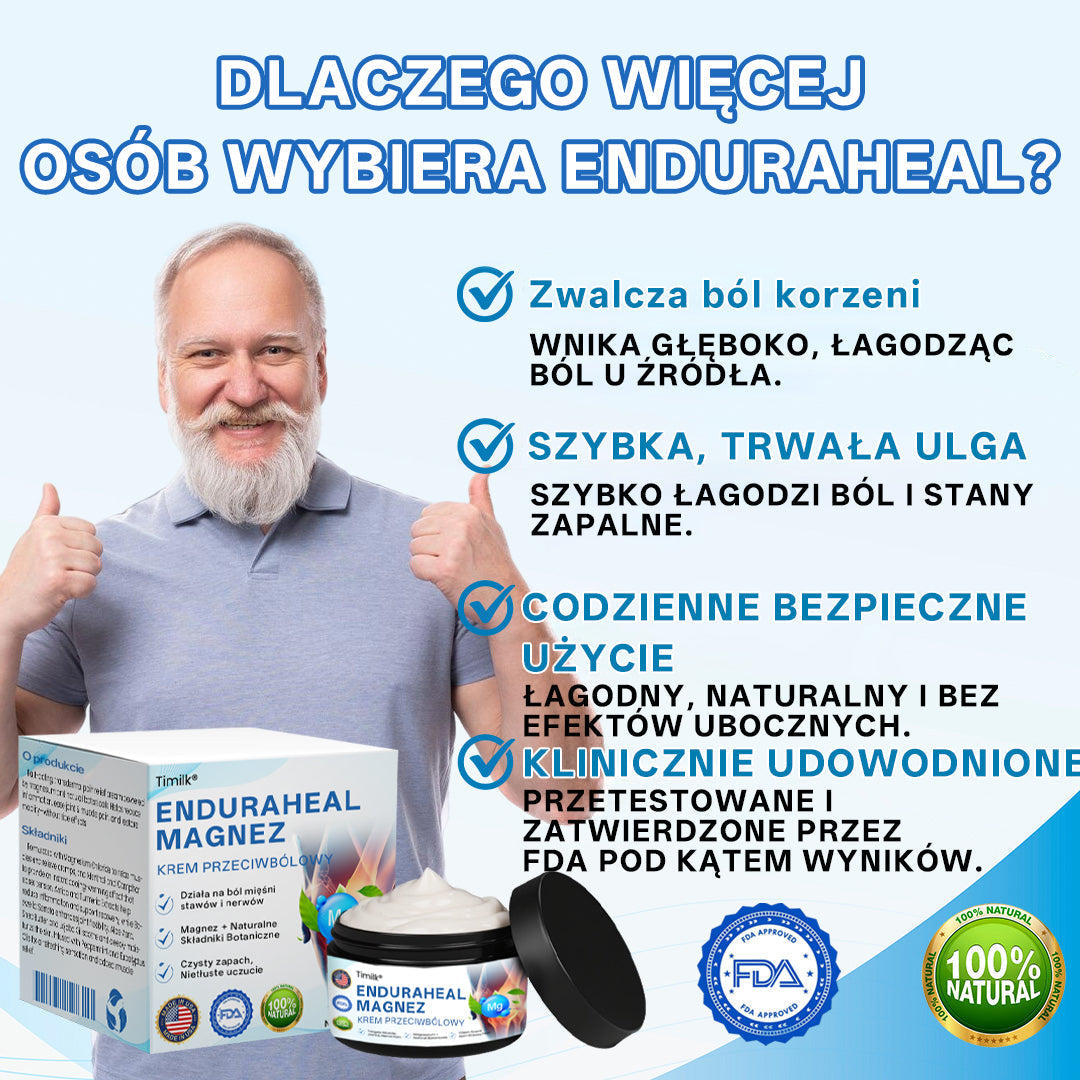 Timilk® EnduraHeal magnezowy krem przeciwbólowy (na zapalenie stawów, neuropatie, reumatyzm, urazy sportowe i nie tylko)🔥🔥🔥